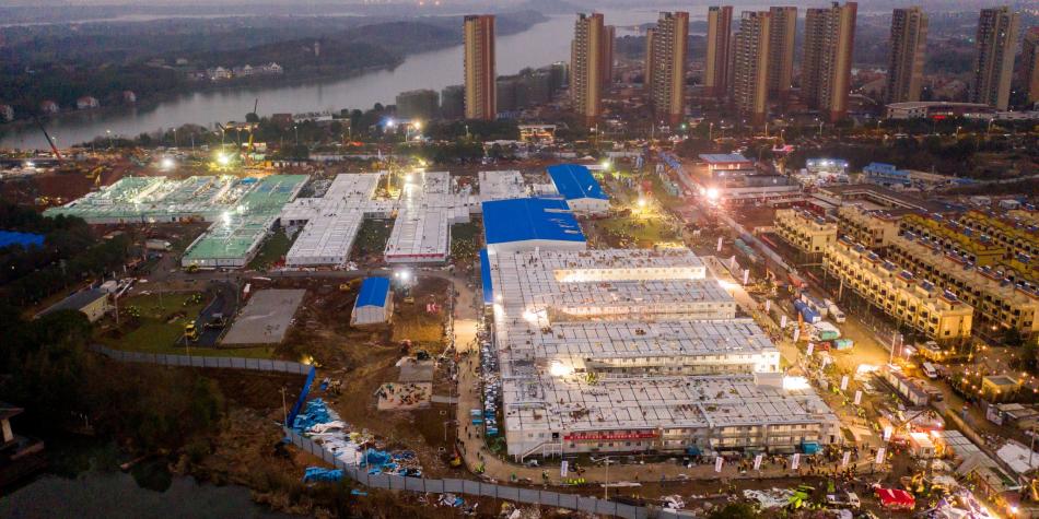 Hospital Huoshenshan en Wuhan, China