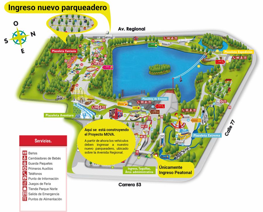 Carabobo norte, un espacio renovado para el disfrute de la familia Antioqueña 25 Mapa parque norte