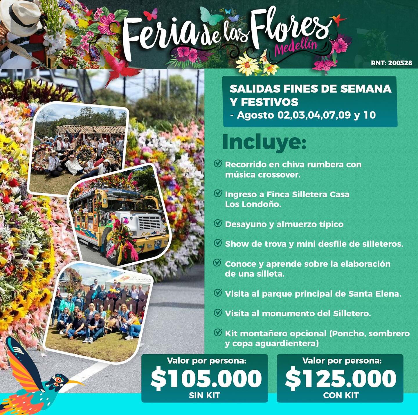Tour Silletero Salidas en Fin de semana