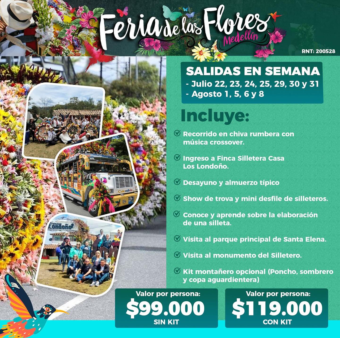 Tour Silletero Salidas en Semana