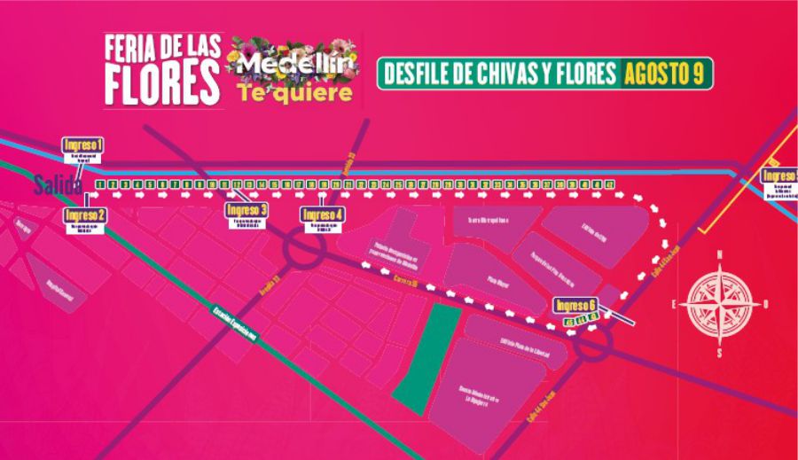 ¡Así será el Desfile de Chivas y Flores 2025 en Medellín! Tradición, fiesta y orgullo montañero sobre ruedas 2 Ruta del desfile de chivas y flores 2025