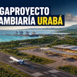 Recreación del aeropuerto internacional de Turbo conectado con los puertos de Urabá