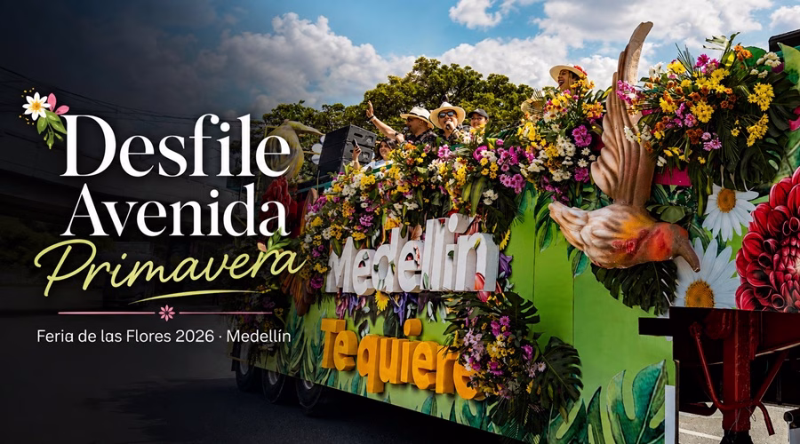 Inicio 6 Carrozas y comparsas del Desfile Avenida Primavera 2026 en Medellín
